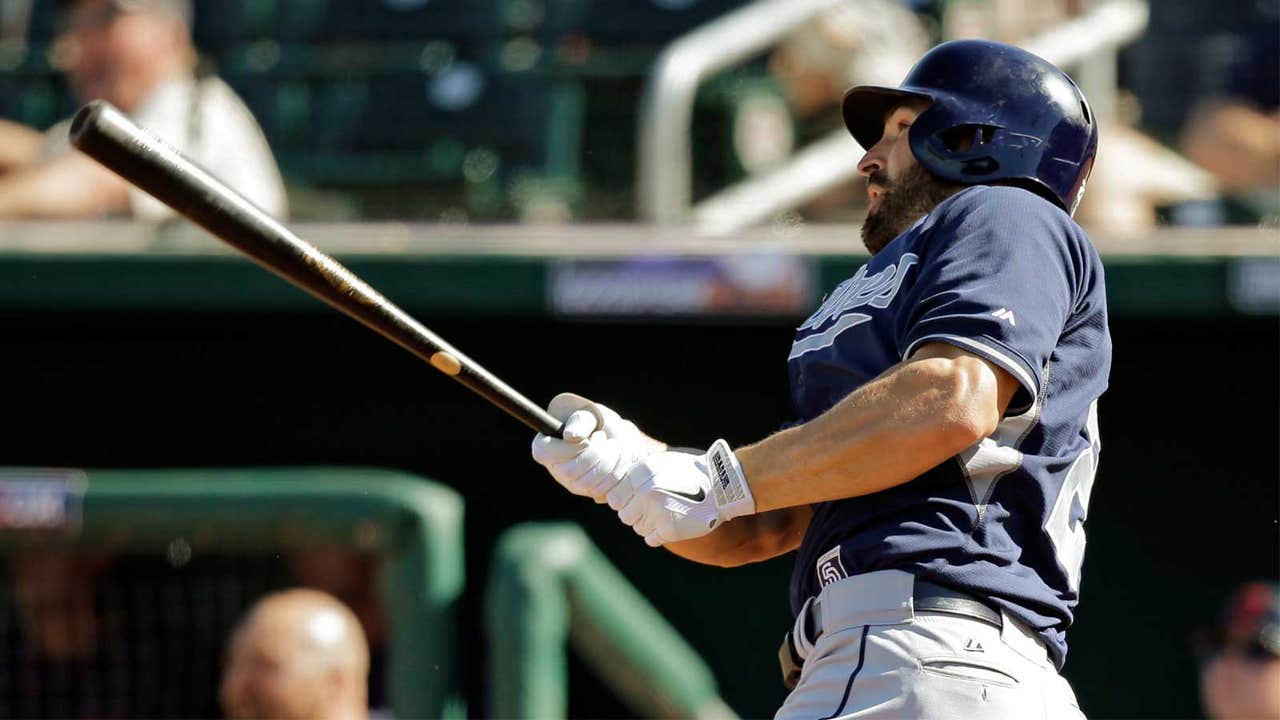 Nady homers, but Indians beat Padres 12-7